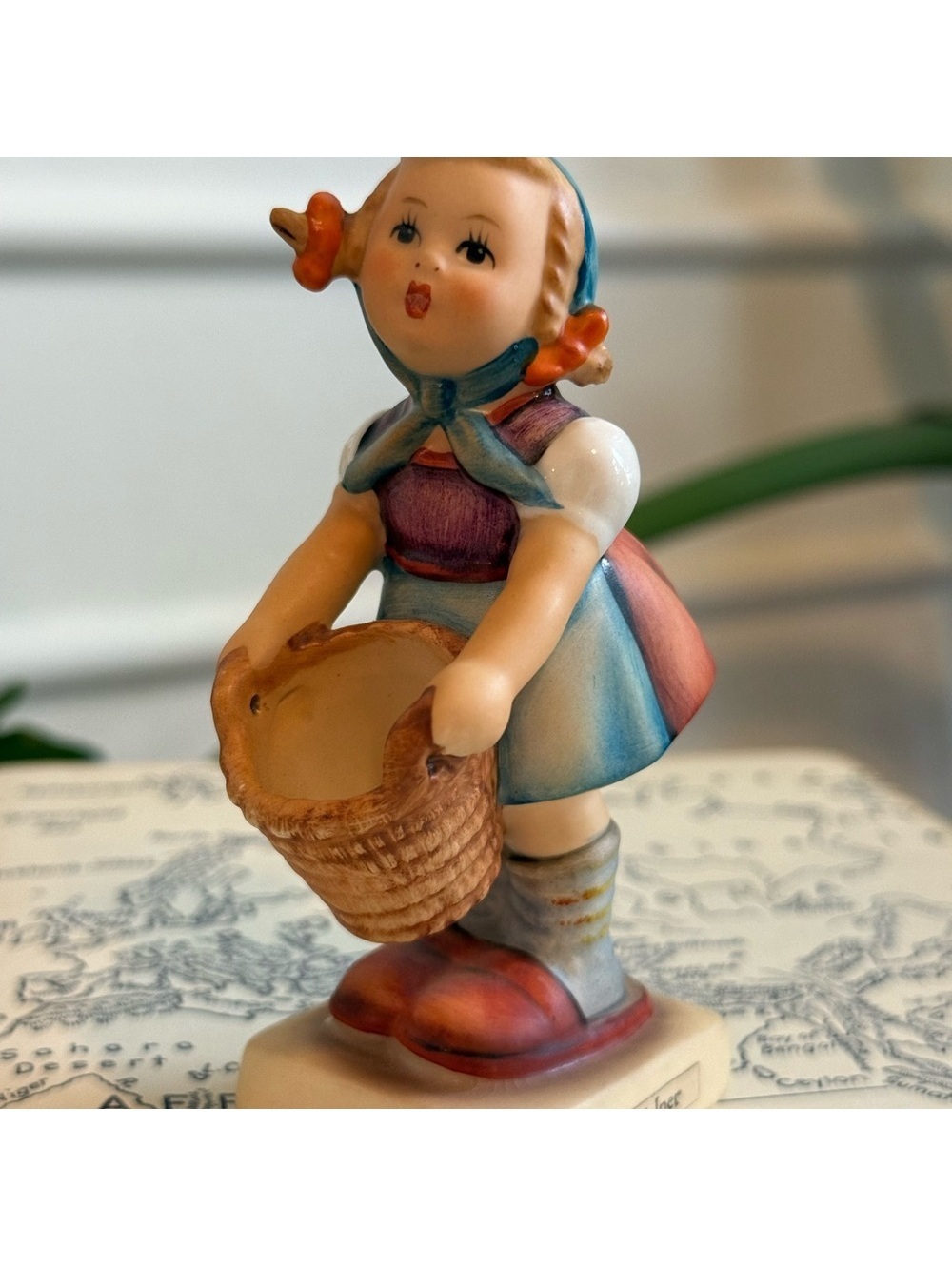Vintage Goebel W. Germany “Little Helper” Figurine | Hummel Porcelain Girl